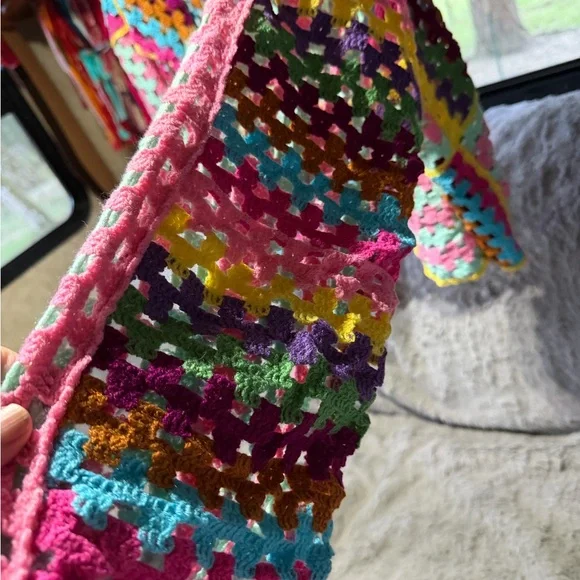 POL Multicolor Crochet Cardigan - Picture 3 of 4